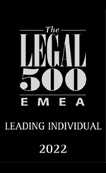 Legal500 emea Leading individual 2021