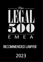 Legal 500 Recomended lawyer 2023