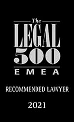 Legal500 emea recommended lawyer 2021